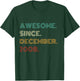 17 Years Old Awesome Since December 2008 17th Birthday T-Shirt - T-Shirt | Forest
