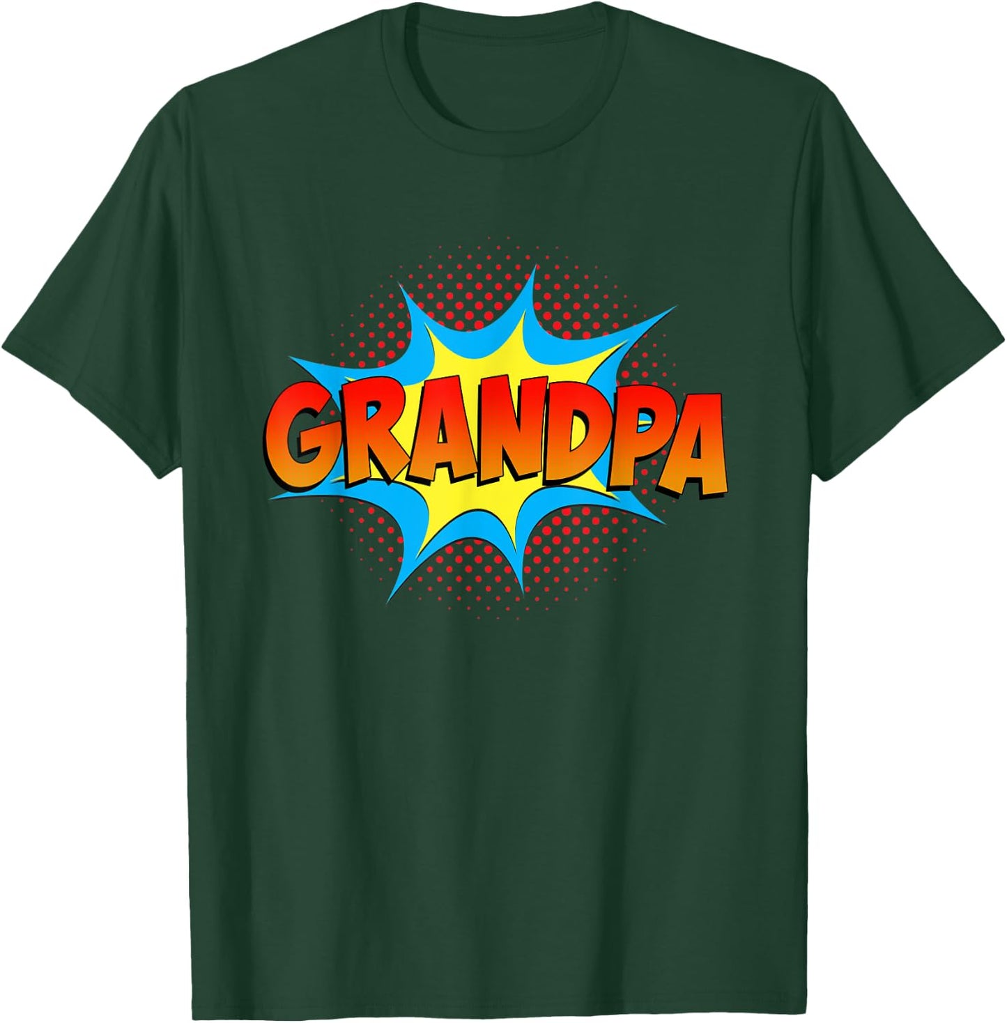 Grandpa is a Superhero Funny Comic Book Themed Cool Grandpa T-Shirt - T-Shirt | Forest