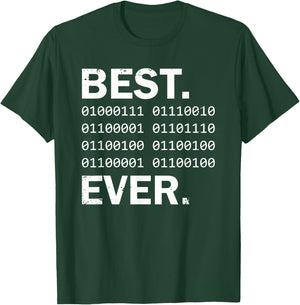 Best Granddad Ever in binary code. Funny GrandPa coding T-Shirt - T-Shirt | Forest