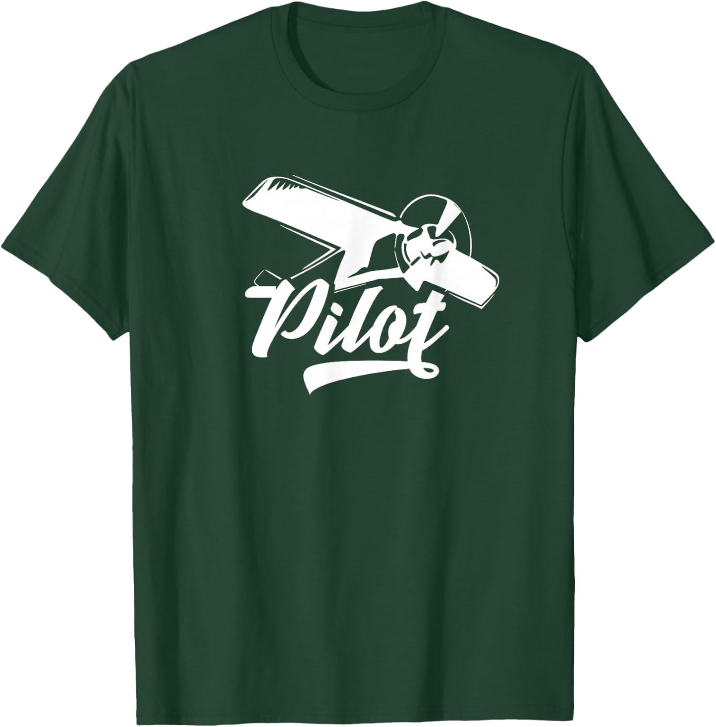Pilot Aviator Fly Aircraft Airplane Plane T-Shirt - T-Shirt | Forest
