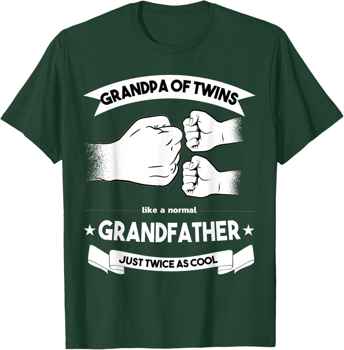 Grandpa of Twins Baby Announcement Party Twin Grandfather T-Shirt - T-Shirt | Forest
