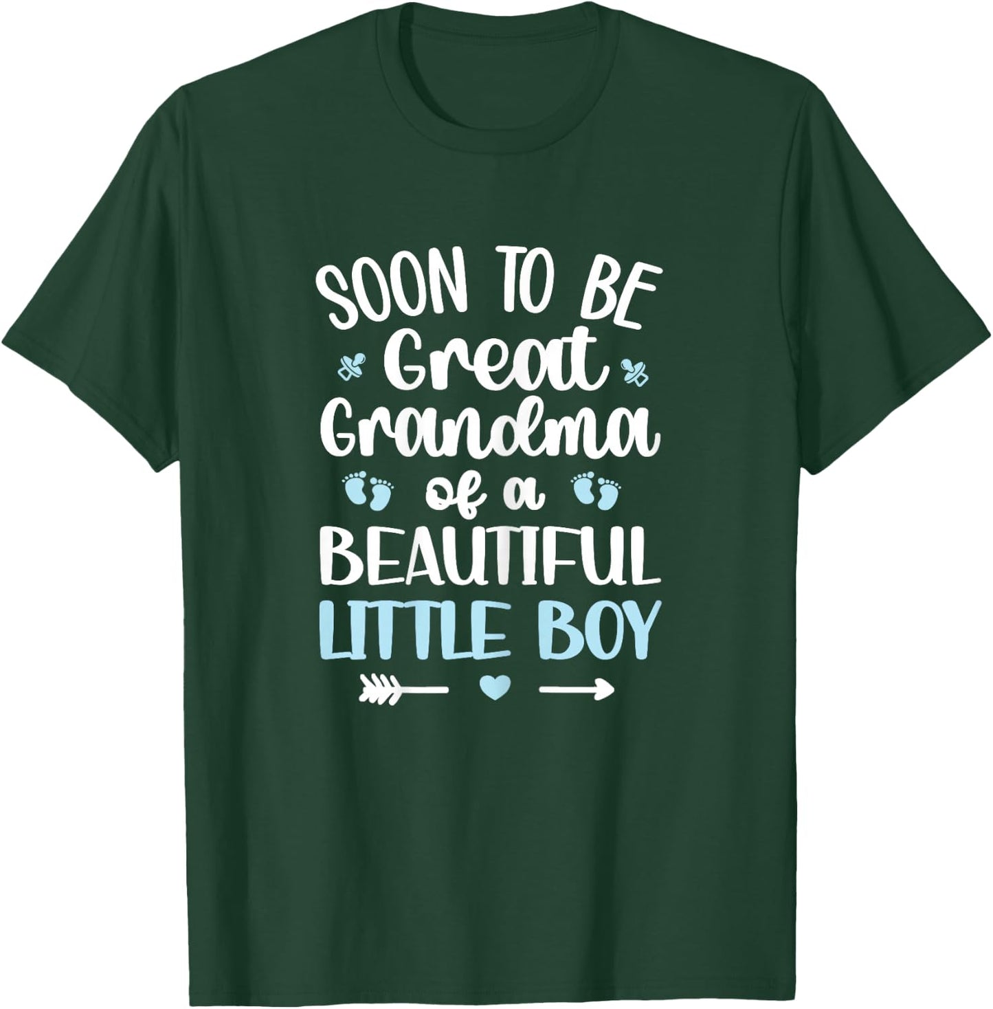 Soon To Be Great Grandma Of A Boy Future Great Grandma 2022 T-Shirt - T-Shirt | Forest