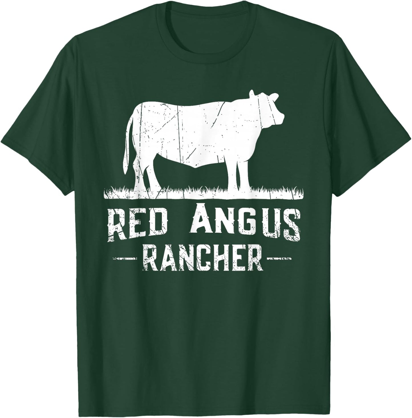 Cow Farmer - Red Angus Rancher T-Shirt - T-Shirt | Forest