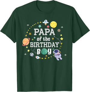 Papa of The Birthday Boy Space Astronaut Birthday Family T-Shirt - T-Shirt | Forest