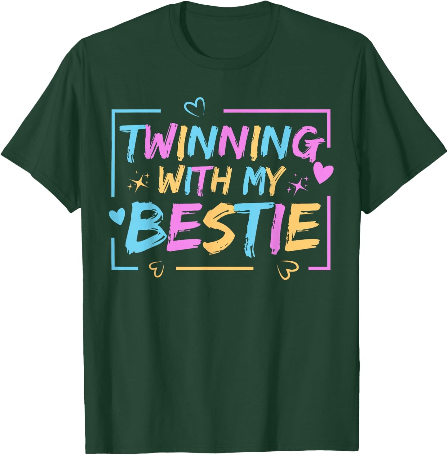 Twin Matching Twins Day Friend Twinning with My Bestie Twin T-Shirt - T-Shirt | Forest