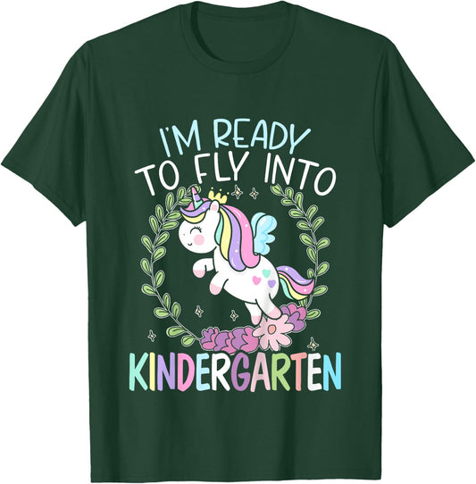 Kids I'm Ready To Fly Into Kindergarten First Day Of School T-Shirt - T-Shirt | Forest