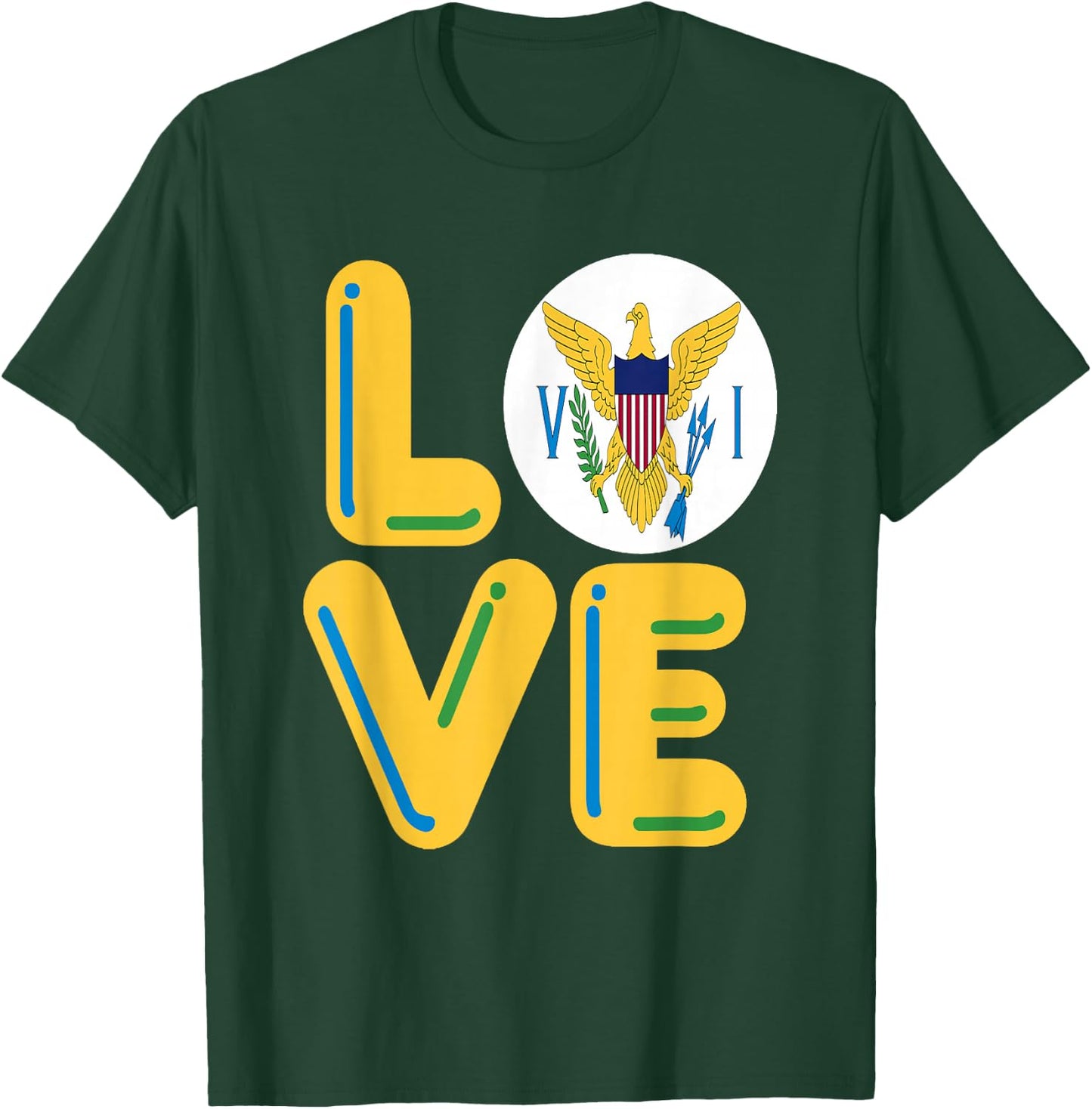 LOVE - Virgin Islands T-Shirt - T-Shirt | Forest