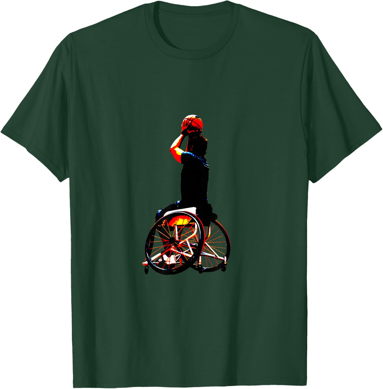 Wheelchair Basketball Sport T-Shirt - T-Shirt | Forest