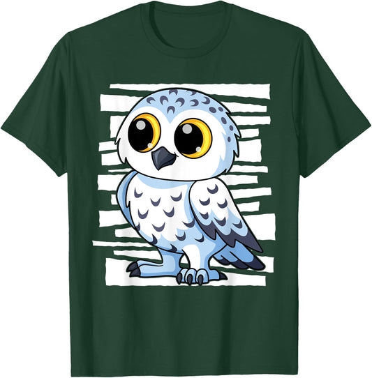 White Snow Owl I Kingfisher I Kids Snow Owl T-Shirt - T-Shirt | Forest