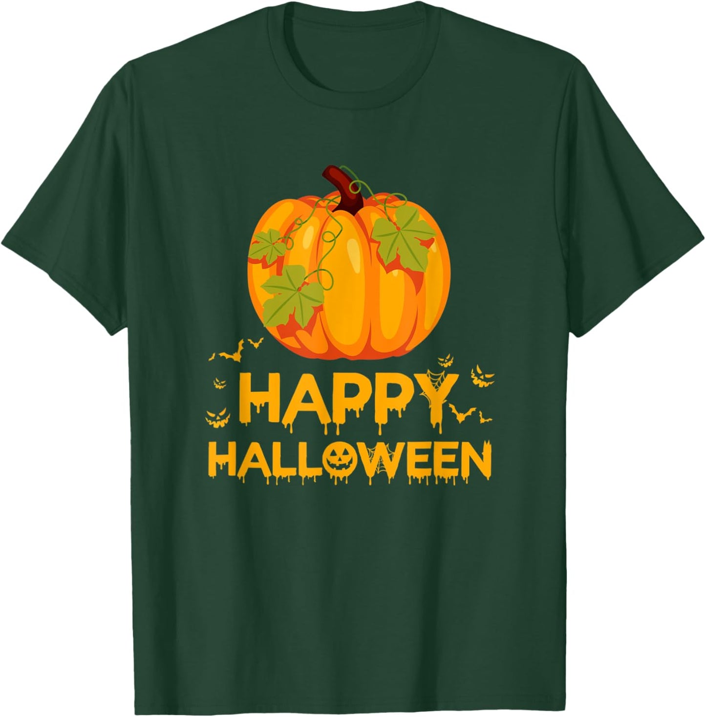 Happy Halloween Costumes Funny Gifts Pumpkin Men Women Kids T-Shirt - T-Shirt | Forest