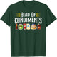 Head Of Condiments Barbecue Grill BBQ Party Meat Cooking T-Shirt - T-Shirt | Forest