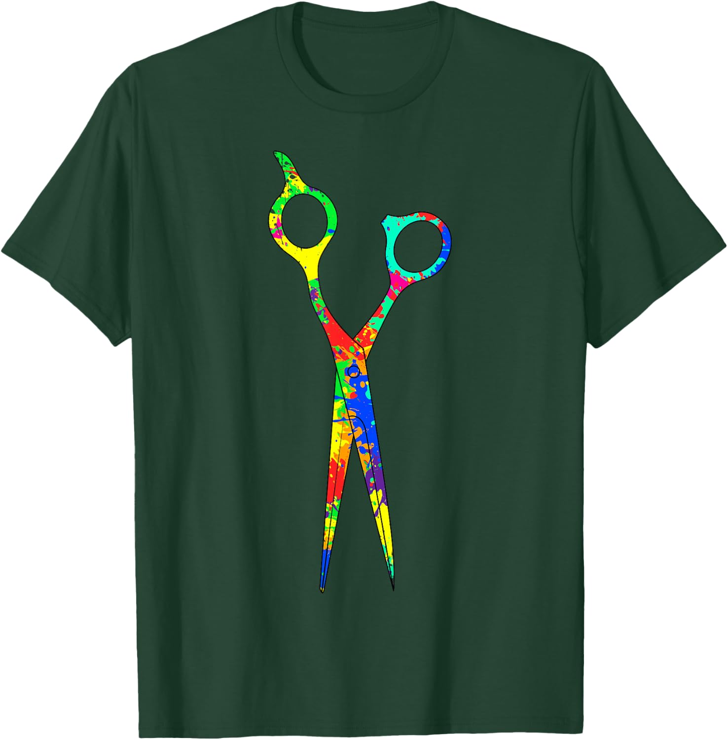 Hairdresser Scissors Hairstylist Hairdressing Hairstyling T-Shirt - T-Shirt | Forest