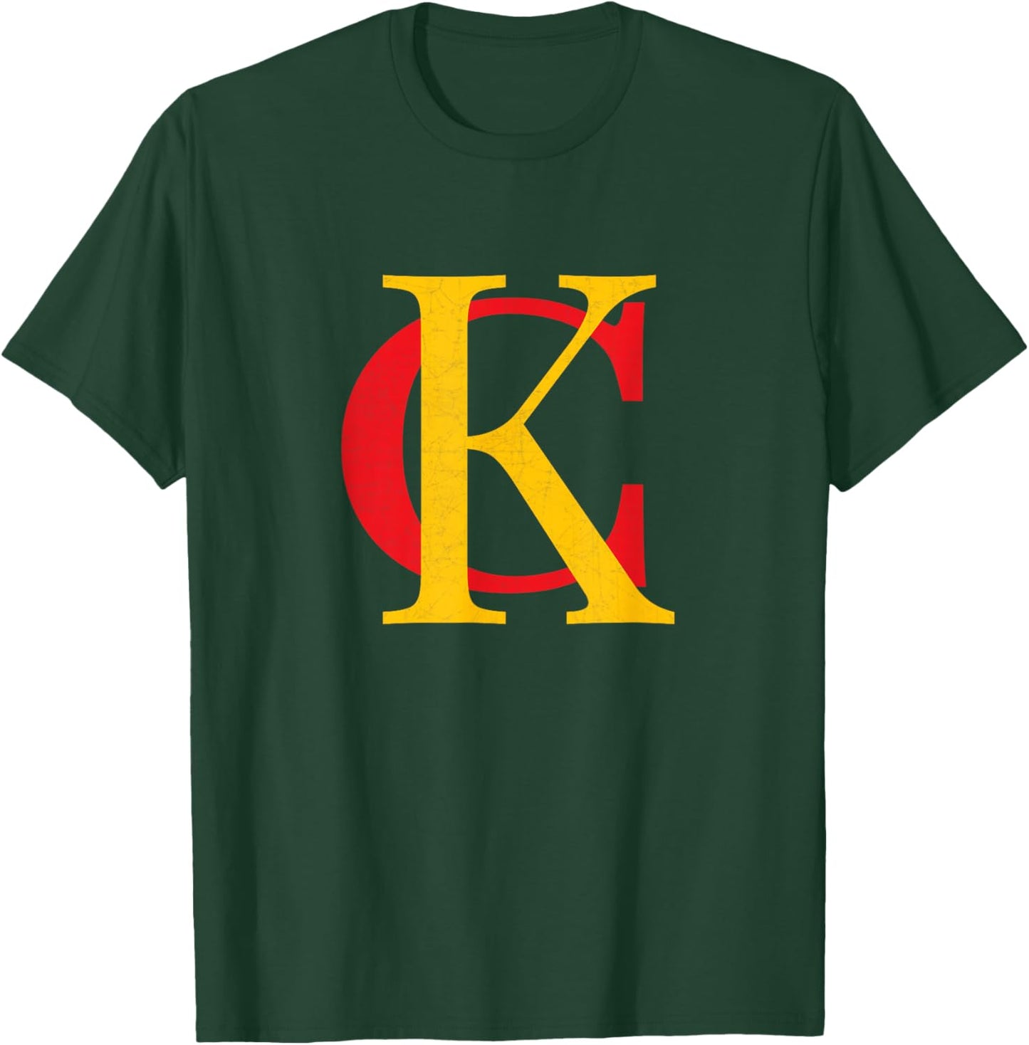 KC Kansas City Red Yellow & Black KC Classic Kc Initials T-Shirt - T-Shirt | Forest