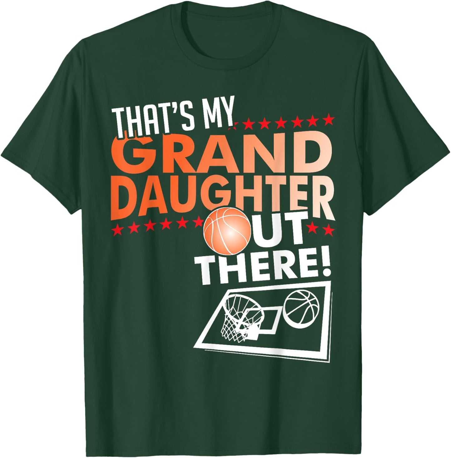 My Granddaughter - Basketball Grandpa & Grandma T Shirt T-Shirt - T-Shirt | Forest