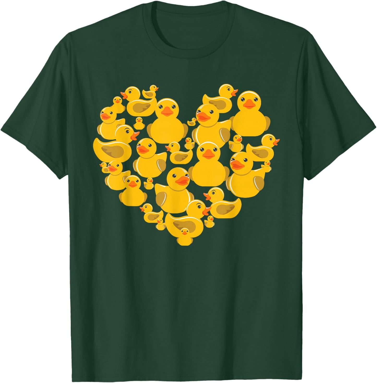 Rubber Duck Quack Women Boy Girls Valentine's Day T-Shirt - T-Shirt | Forest