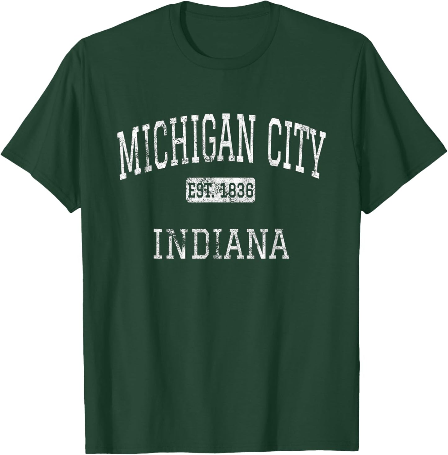 Michigan City Indiana IN Vintage T-Shirt - T-Shirt | Forest