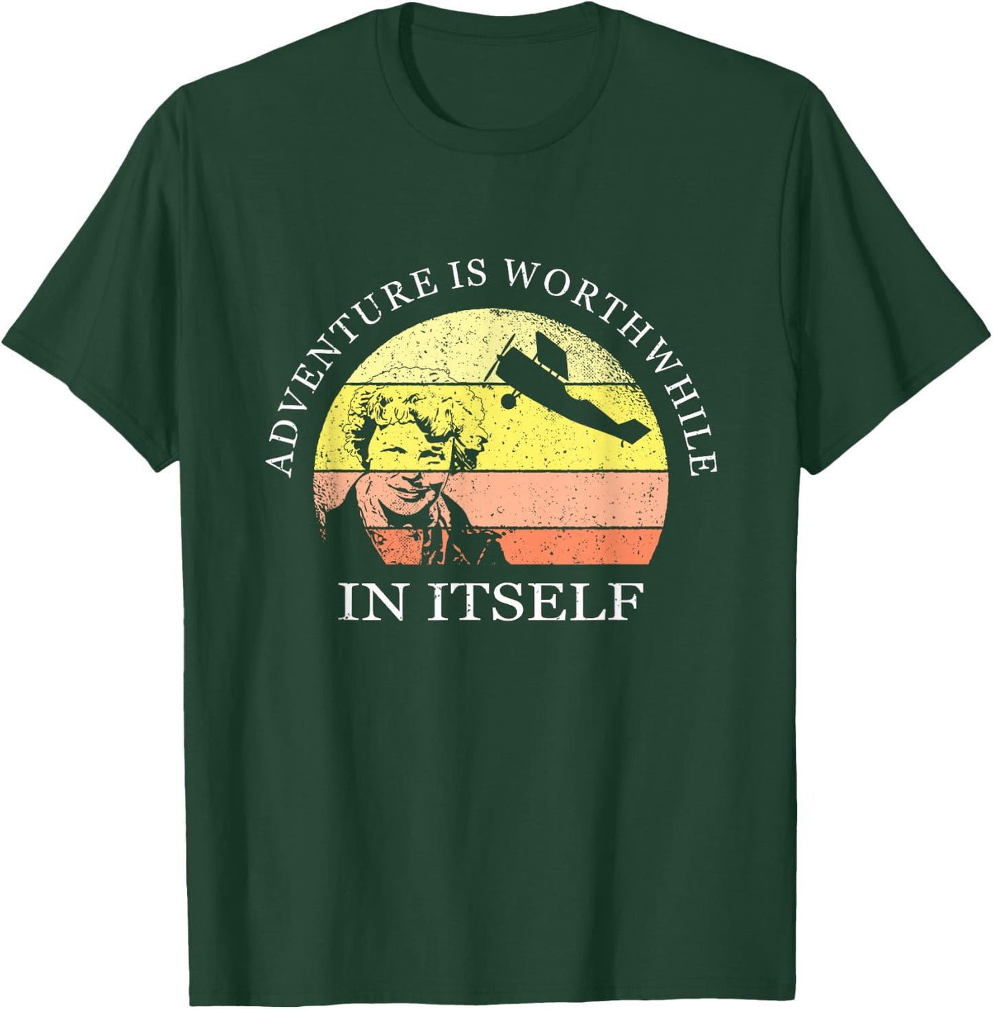 Adventure is Worthwhile in Itself Earhart Day T-Shirt - T-Shirt | Forest