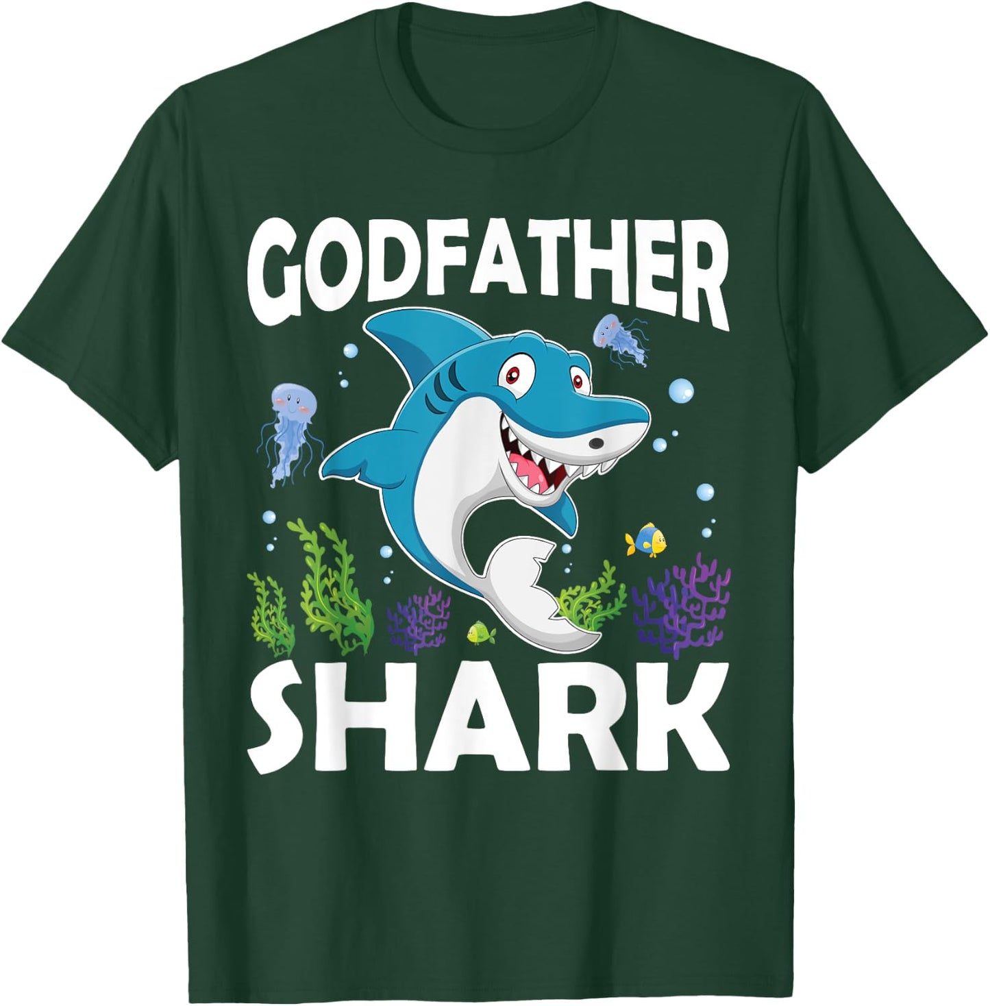 Love Smile Angry Fish Godfather Shark In The Sea T-Shirt - T-Shirt | Forest