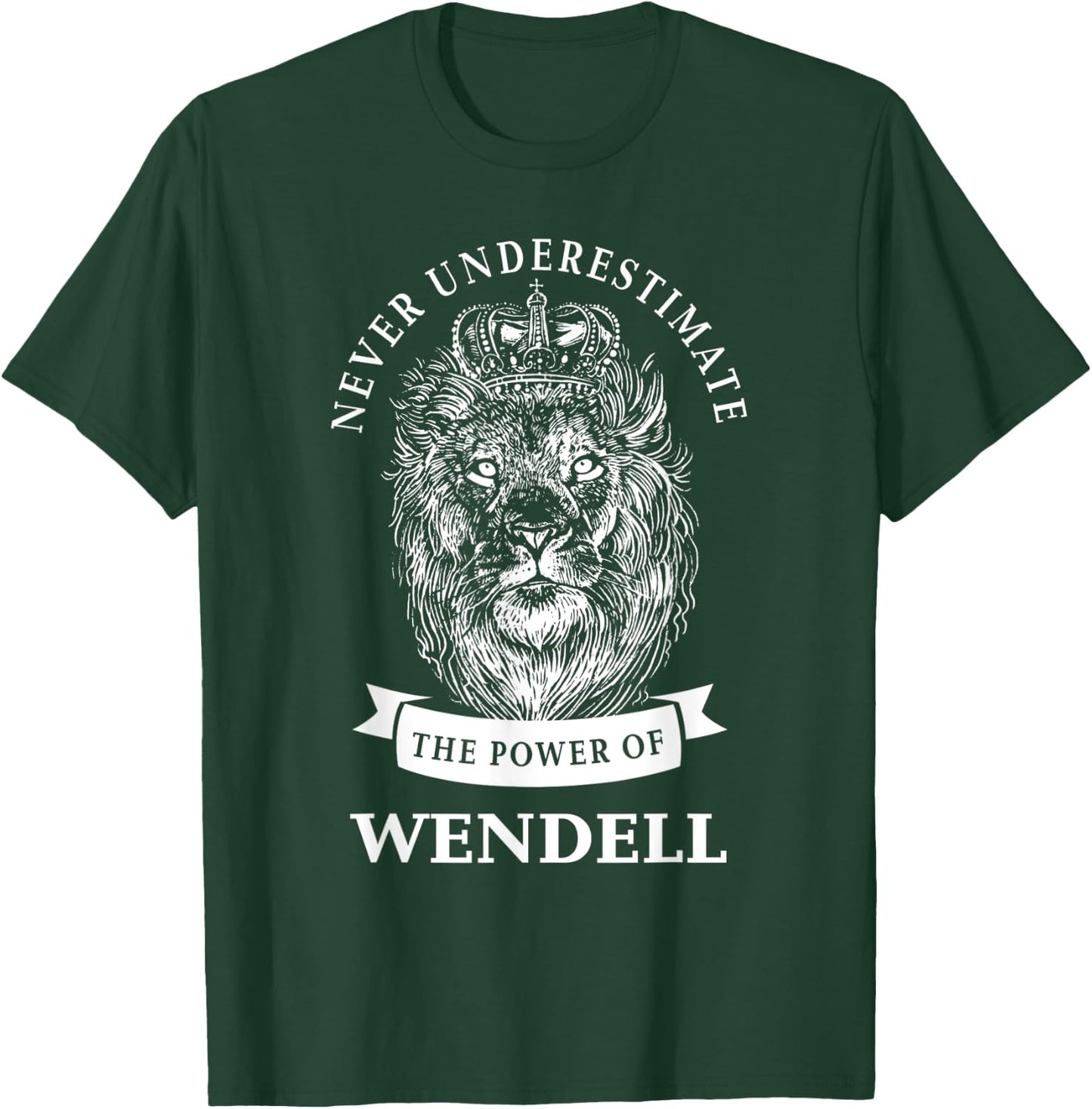 Wendell Gift Name Lion T-Shirt - T-Shirt | Forest