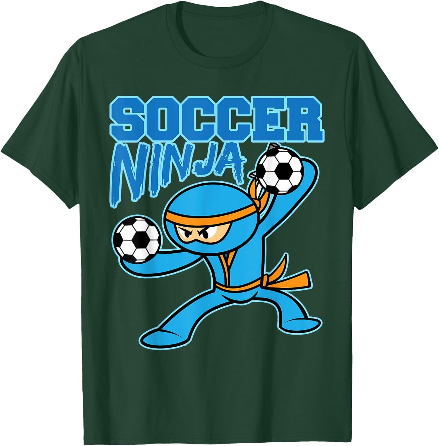 Soccer Ninja Player Cute Football Lovers Funny Gift T-Shirt - T-Shirt | Forest