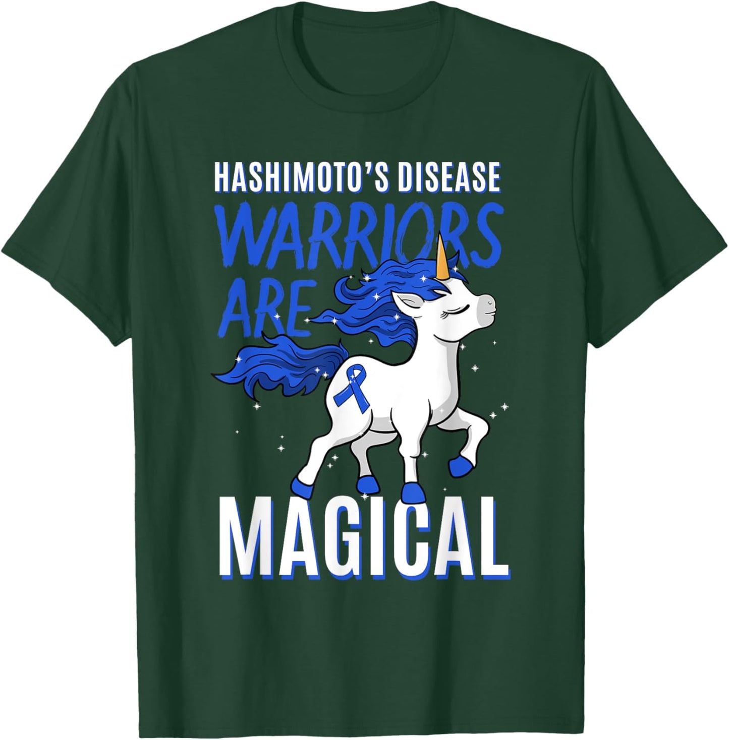 Hashimoto's Disease Chronic Lymphocytic Thyroiditis Unicorn T-Shirt - T-Shirt | Forest