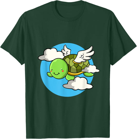 Flying angel turtle with wings T-Shirt - T-Shirt | Forest