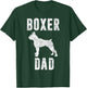 Vintage Boxer Dad Gift Dog Daddy Boxer Father Men Women Kids T-Shirt - T-Shirt | Forest