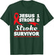 Christian Stroke Survivor Awareness Red Ribbon Brain Attack T-Shirt - T-Shirt | Forest