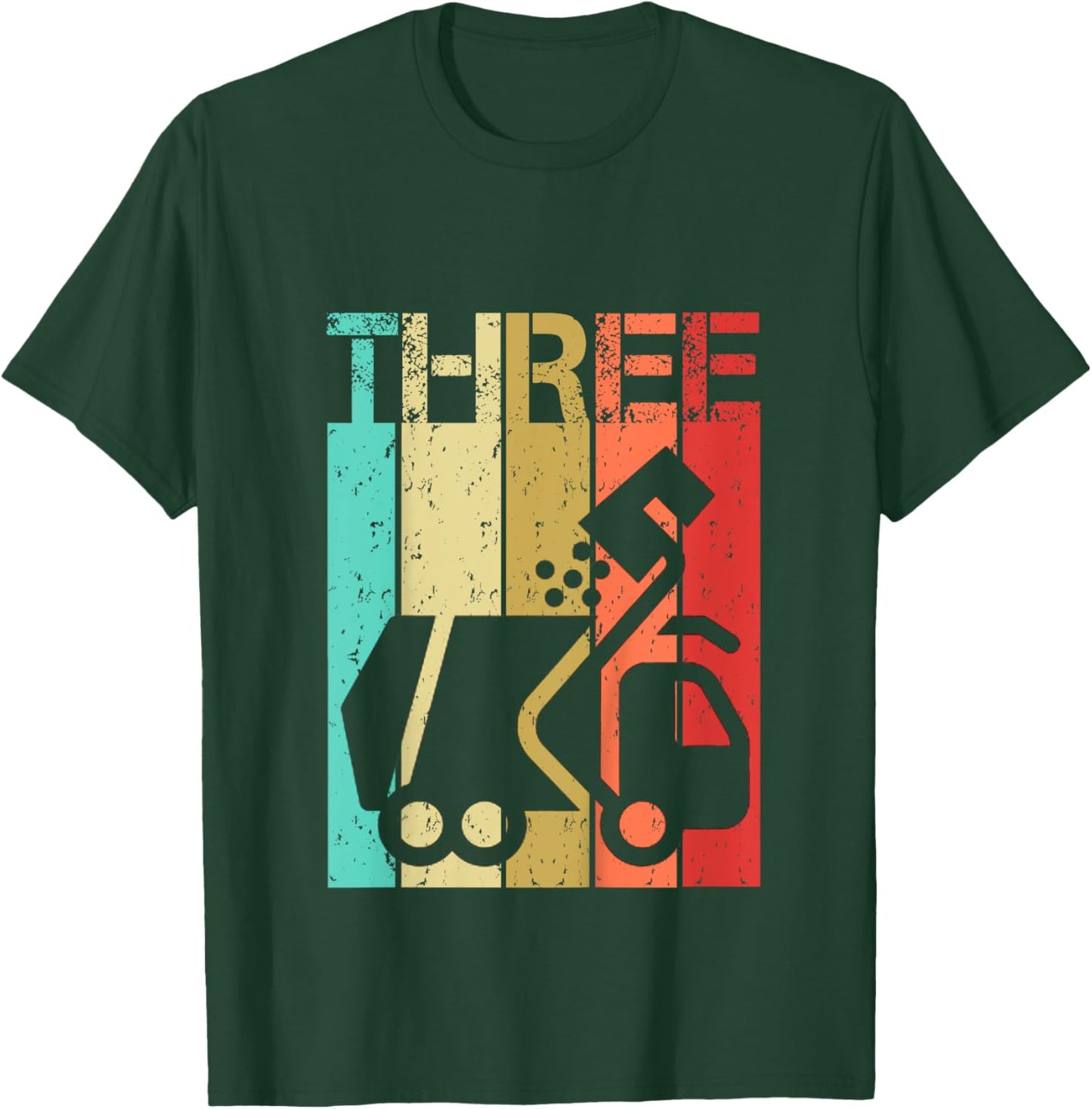 3 Year Old Garbage Truck Birthday 3rd Birthday Boy Girl T-Shirt - T-Shirt | Forest