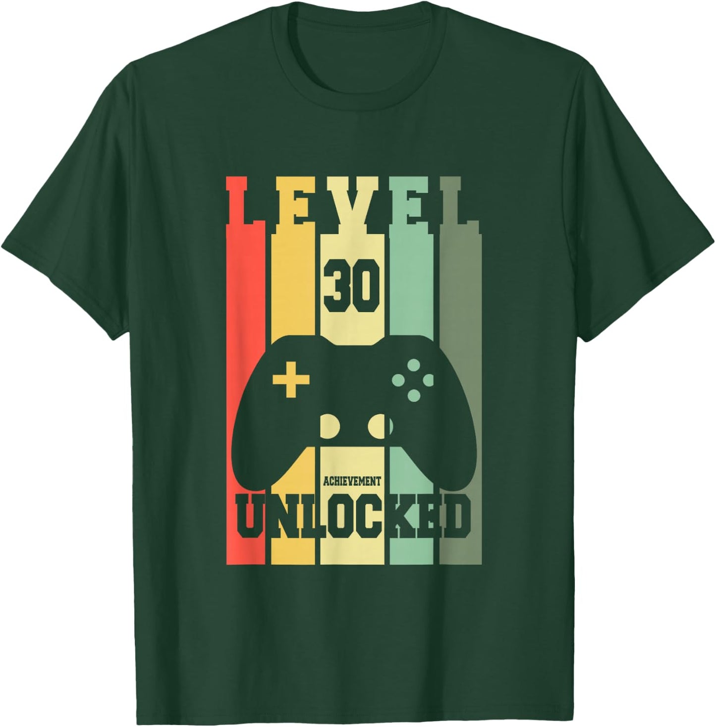 Level 30 Achievement Unlocked 30th - Birthday Nerdy 30 T-Shirt - T-Shirt | Forest