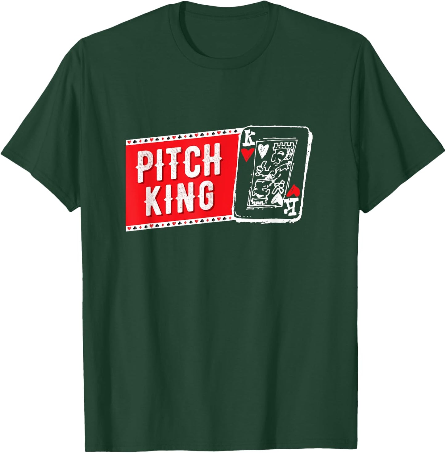 Pitch King Card Game Player, Pitch Men's Funny Graphic T-Shirt - T-Shirt | Forest