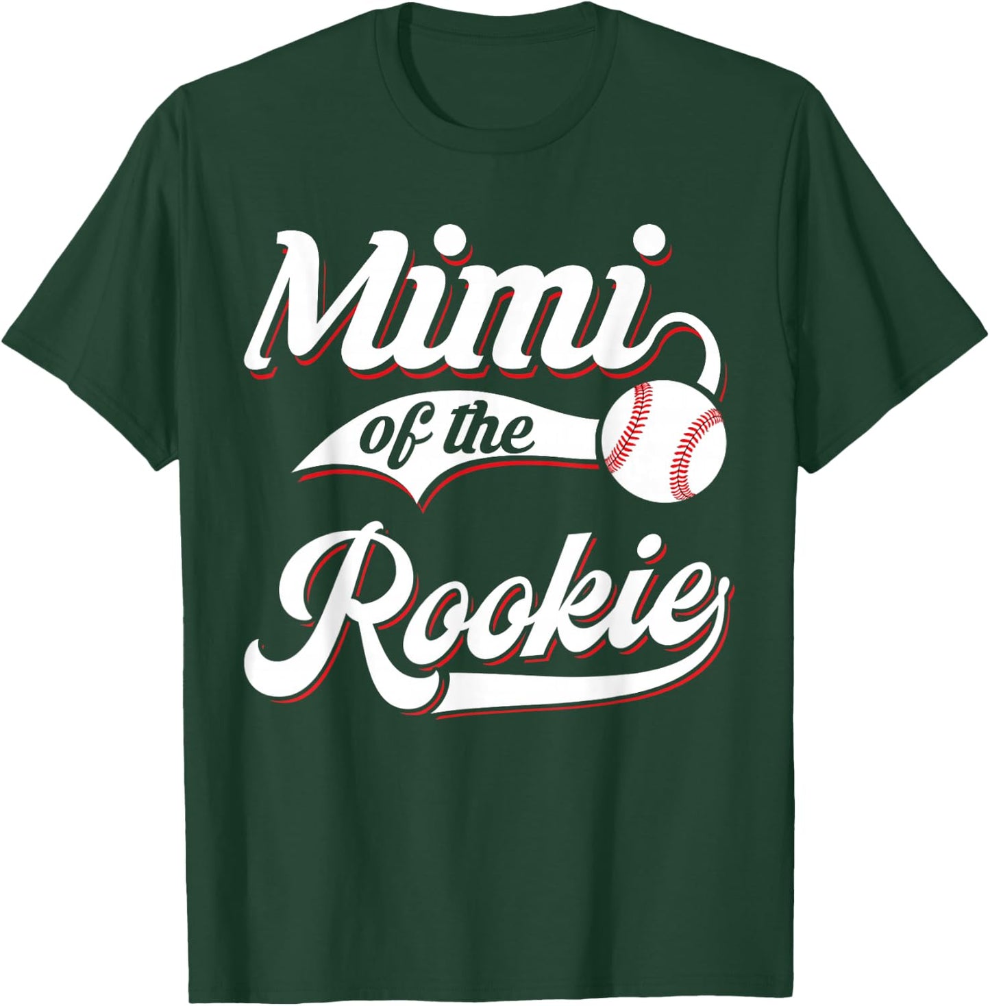 Mimi Of The Rookie Matching Family Baseball Birthday T-Shirt - T-Shirt | Forest