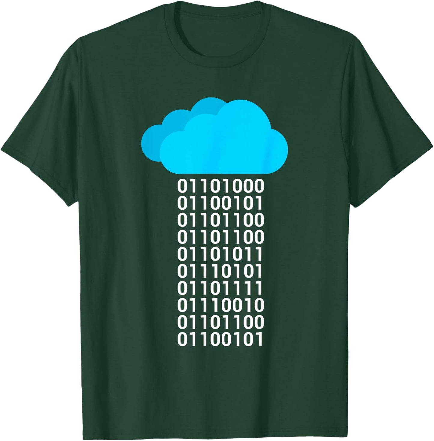 Funny Programmer Cloud Big Data Developer Nerd Binary T-Shirt - T-Shirt | Forest