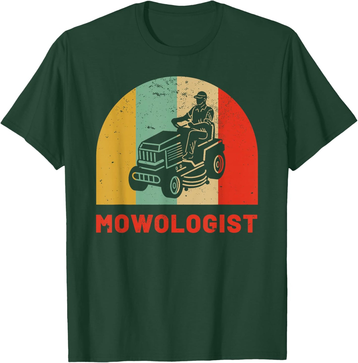 Funny Lawn Mower Vintage Mowologist Yard Work Lawn Trak T-Shirt - T-Shirt | Forest