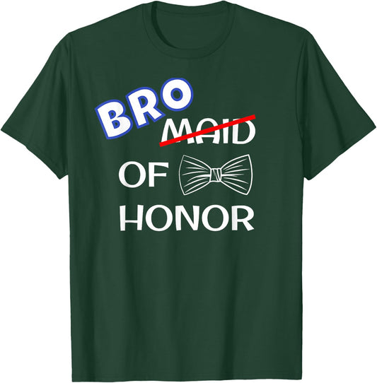 Funny Best Man Wedding Matching Bachelor Party Bro of Honor T-Shirt - T-Shirt | Forest