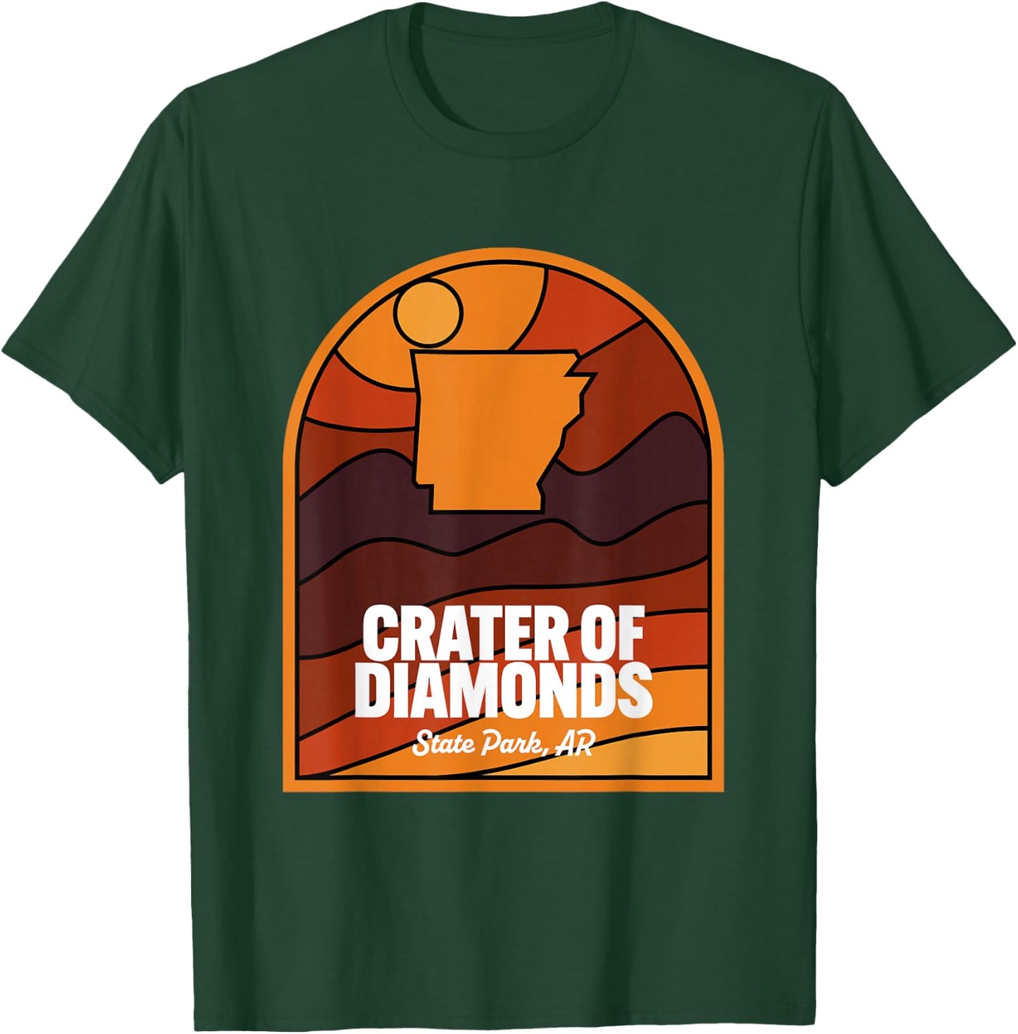 Crater of Diamonds State Park Arkansas Retro T-Shirt - T-Shirt | Forest