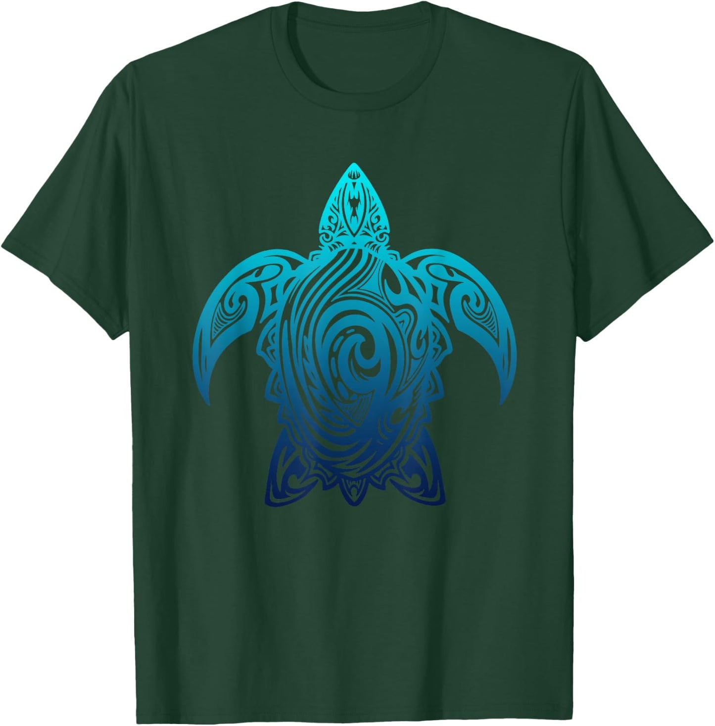 Turtle Tribal Diving Sea Turtle Scuba Diver T-Shirt - T-Shirt | Forest