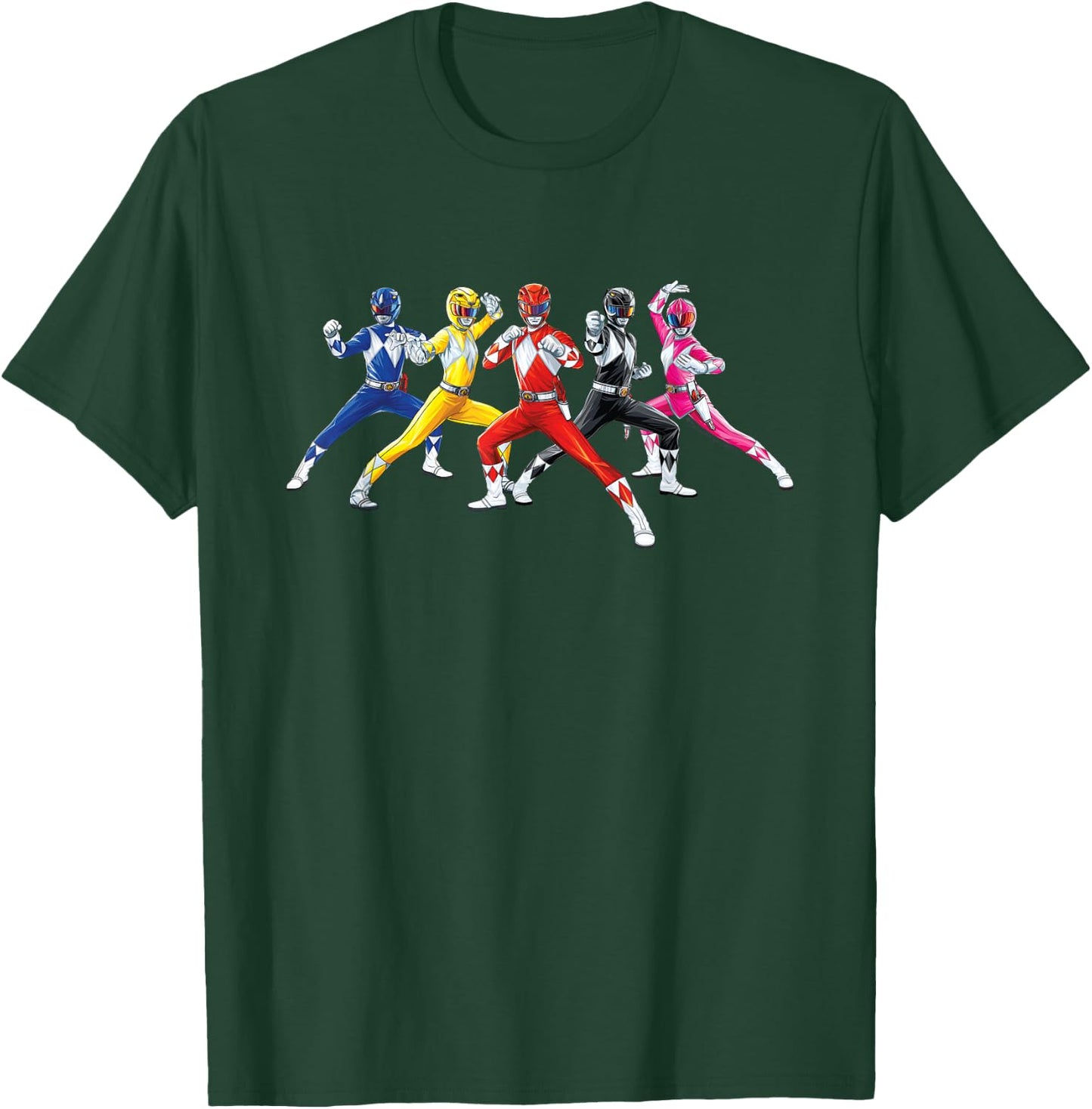 Power Rangers Fighting Pose T-Shirt - T-Shirt | Forest