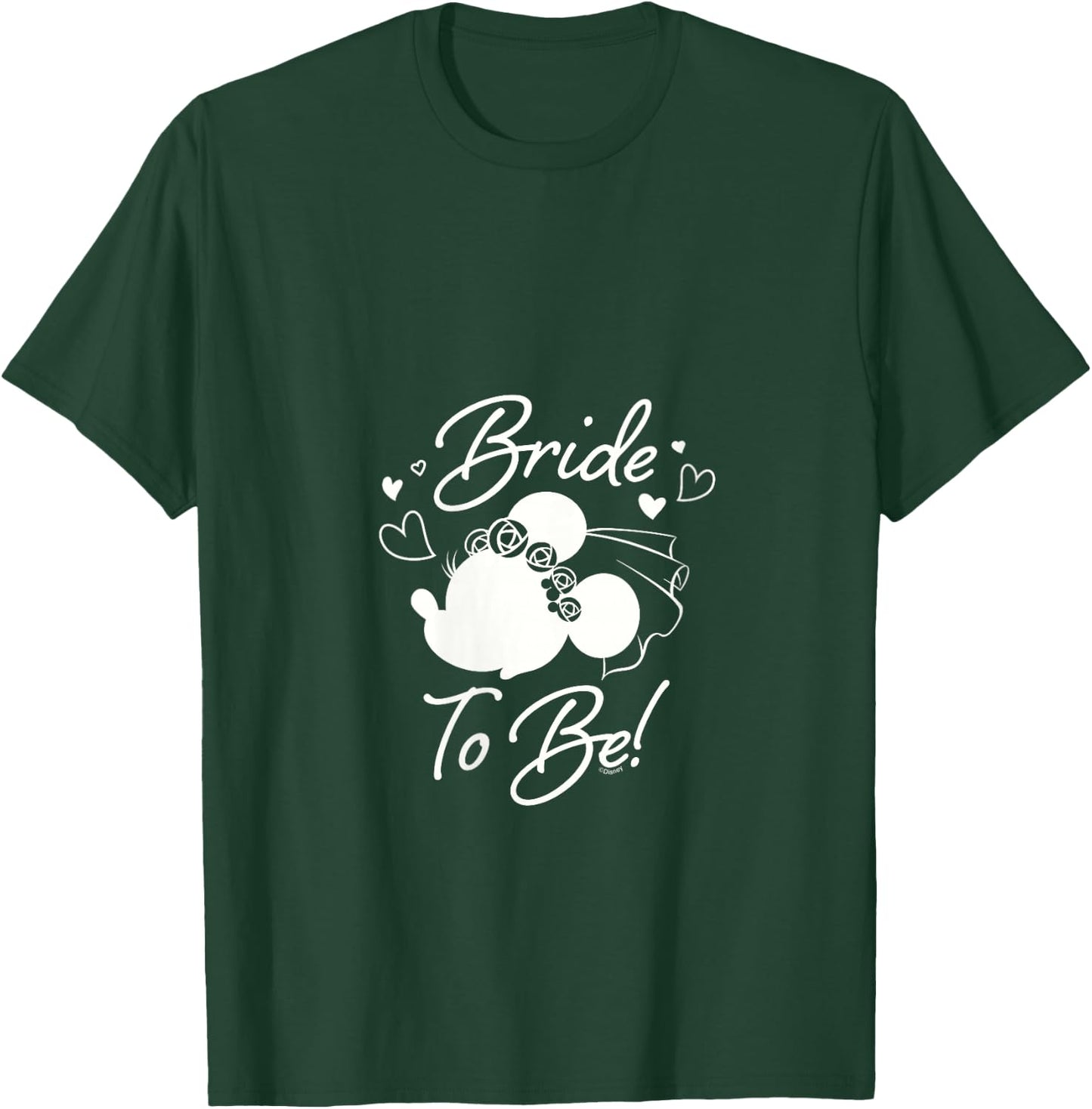 Disney Minnie Mouse Bride to Be Wedding Bridal Bachelorette V-Neck T-Shirt - T-Shirt | Forest