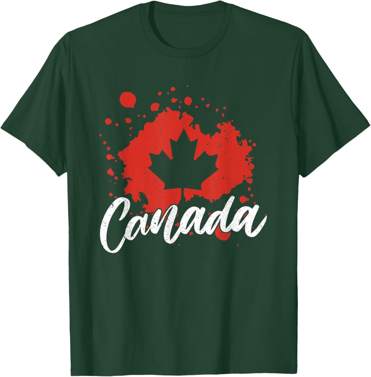 Canadian Pride Maple Leaf Women Men Gift Canada T-Shirt - T-Shirt | Forest
