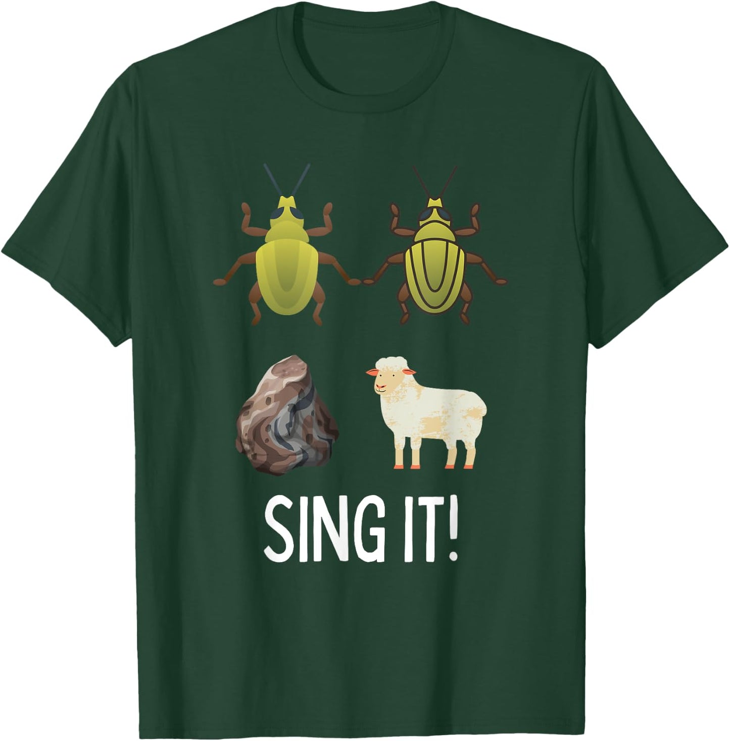 Funny Classic Rock Song Lyrics Joke Rock Music T-Shirt - T-Shirt | Forest