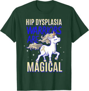 Hip Dysplasia Warrior Awareness Unicorn Lover DDH Supporter T-Shirt - T-Shirt | Forest
