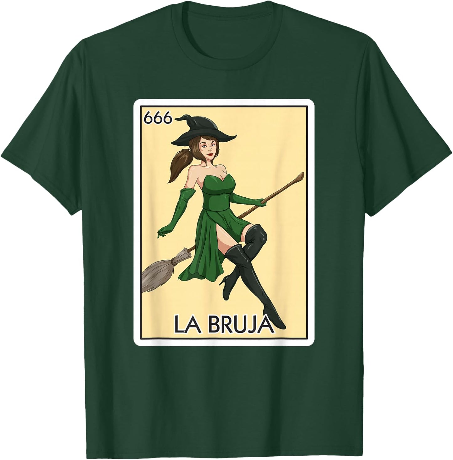 La Bruja The Witch Card Mexican Lottery Card La Bruja T-Shirt - T-Shirt | Forest