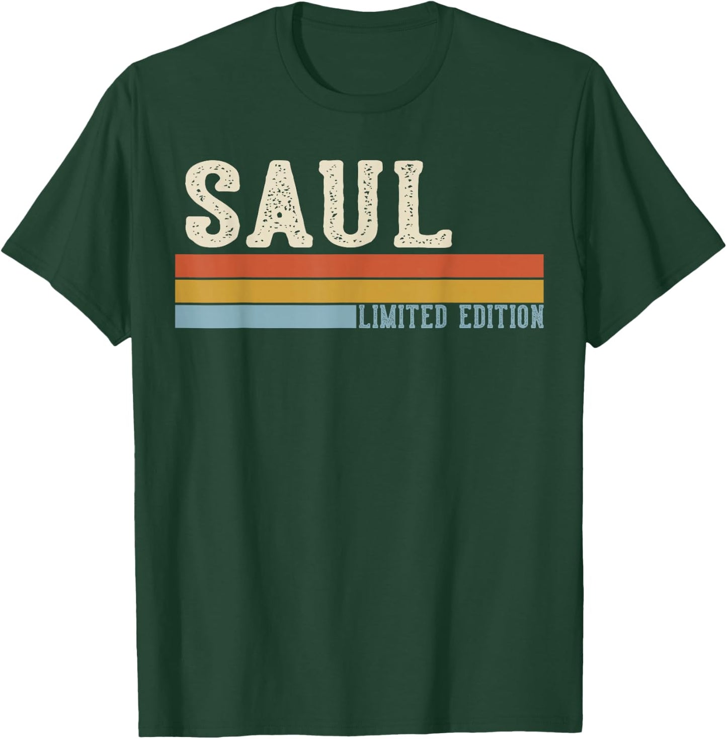 Saul Retro Vintage Men Kids Boys First Name T-Shirt - T-Shirt | Forest