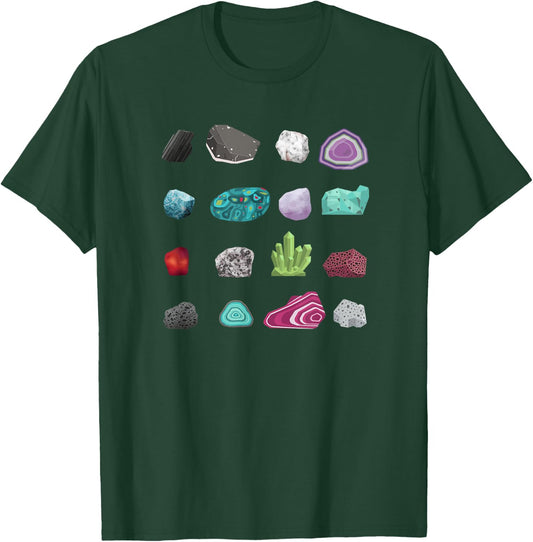 Minerals Rock Collector Colorful Rock Collection Geology T-Shirt - T-Shirt | Forest