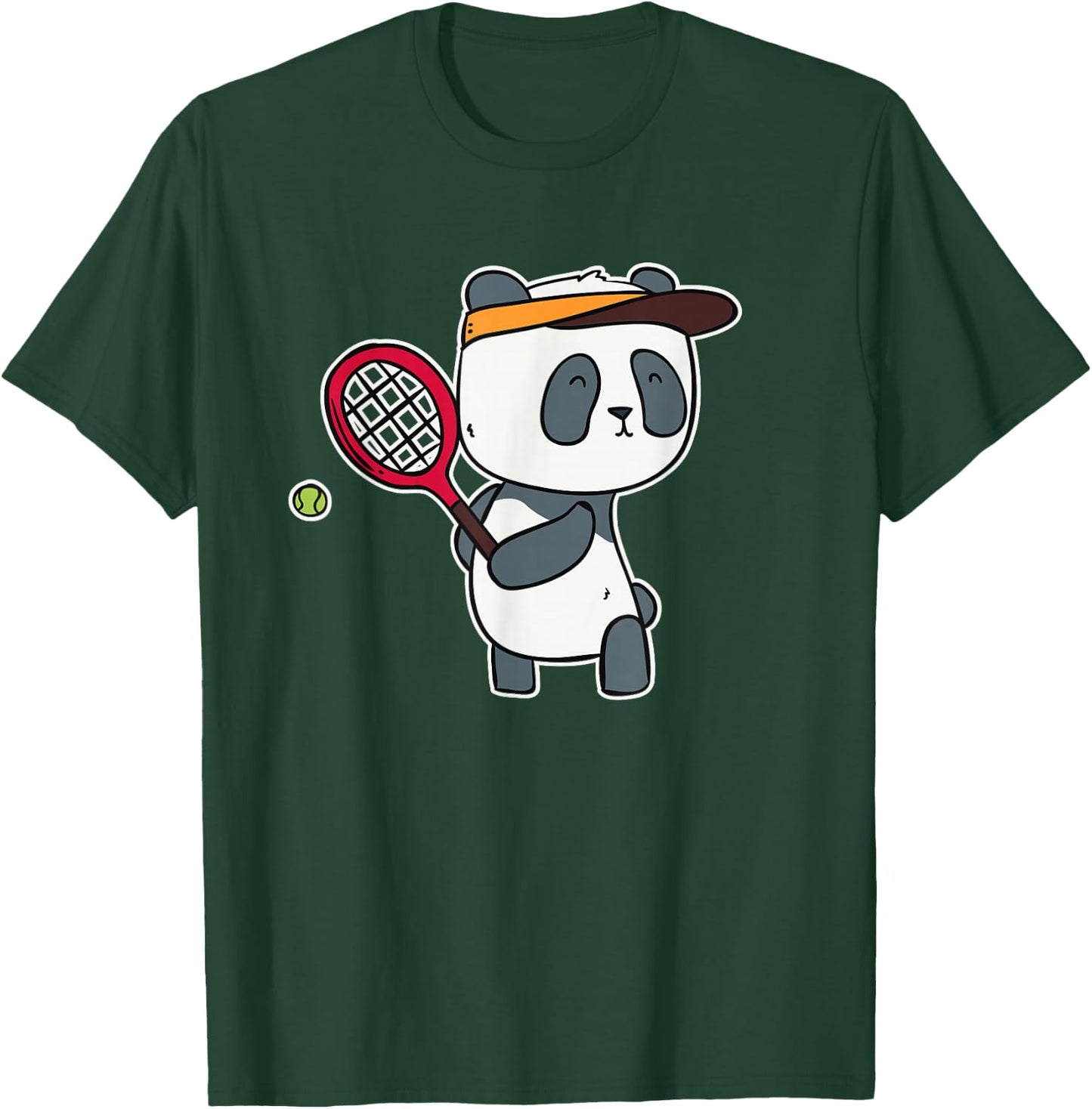 Tennis Playing Panda - Girls Tennis Animal T-Shirt - T-Shirt | Forest