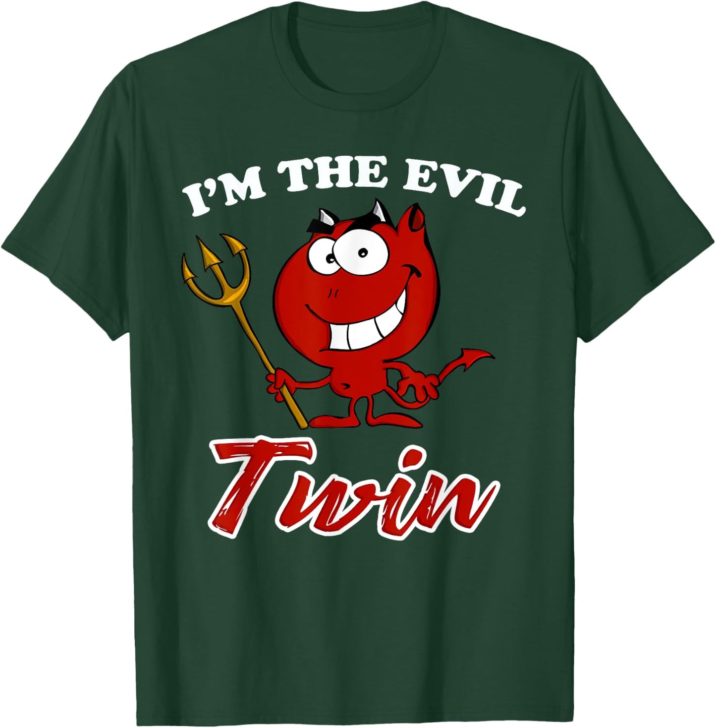 I'm The Evil Twin Shirt Funny Devil for Kids & Adults T-Shirt - T-Shirt | Forest