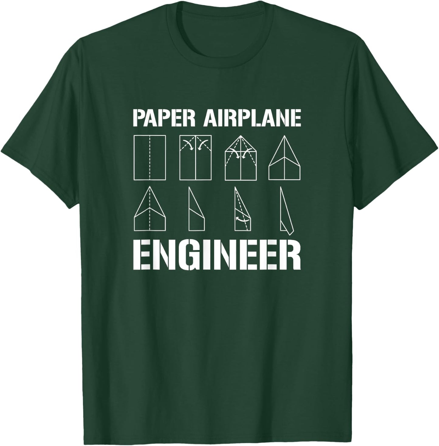 Paper Airplane Engineer, Paper Plane Lover T-Shirt - T-Shirt | Forest