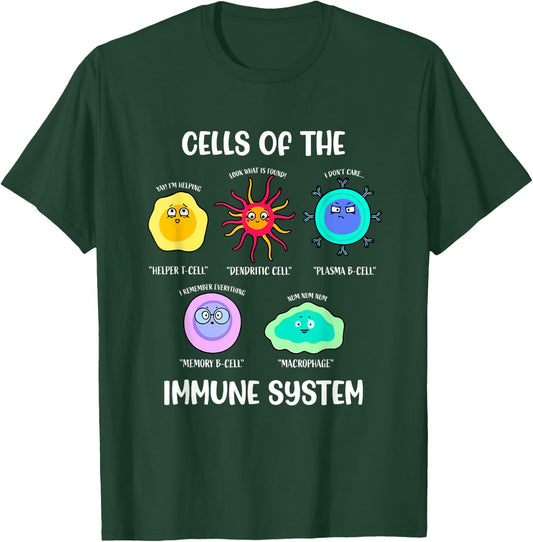 Immunologist, Immune System, Cells Biology, Cell Science Fun T-Shirt - T-Shirt | Forest