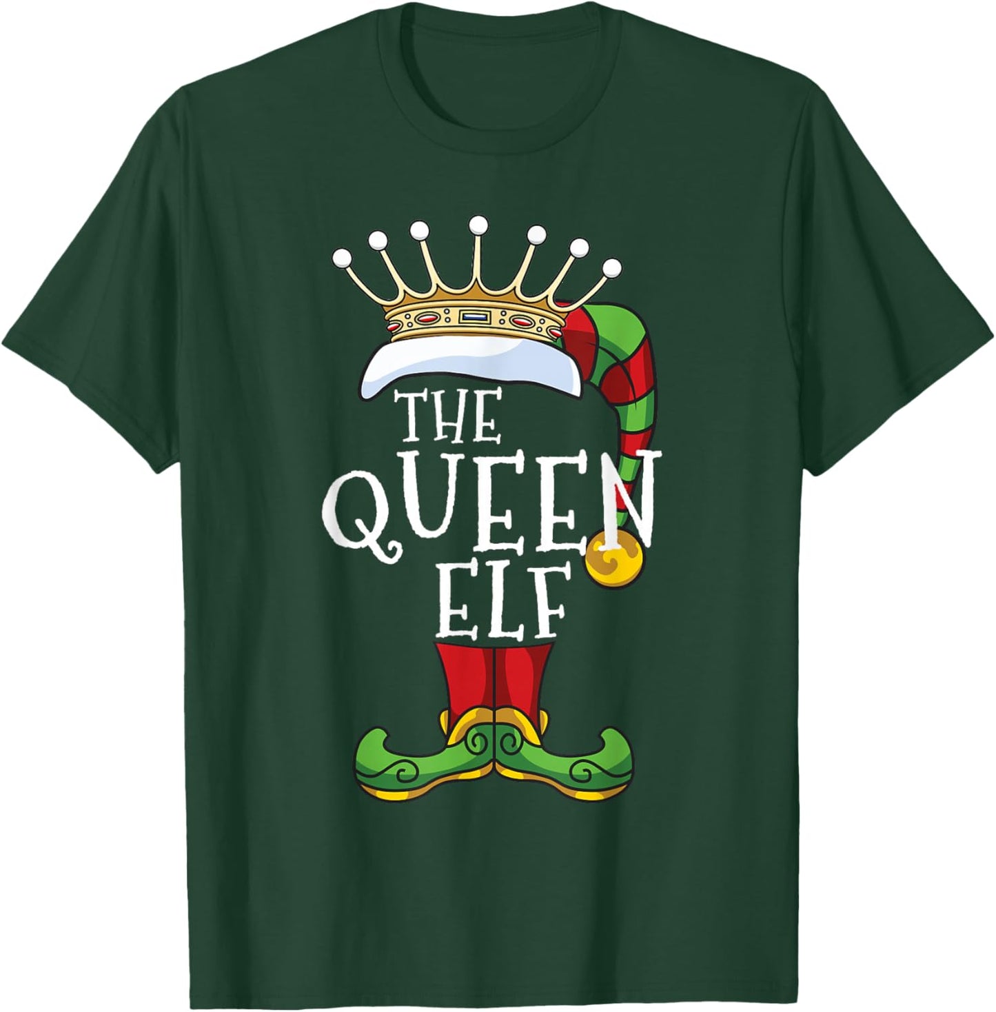 The Queen Elf Family Matching Christmas Group Funny T-Shirt - T-Shirt | Forest